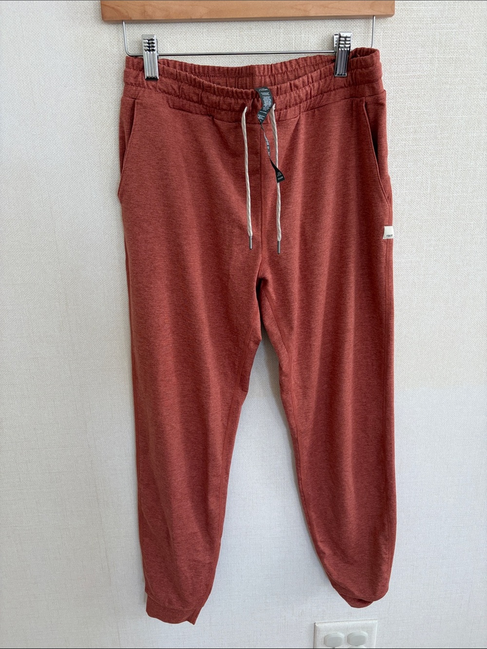 Vuori Brick Red Drawstring Joggers